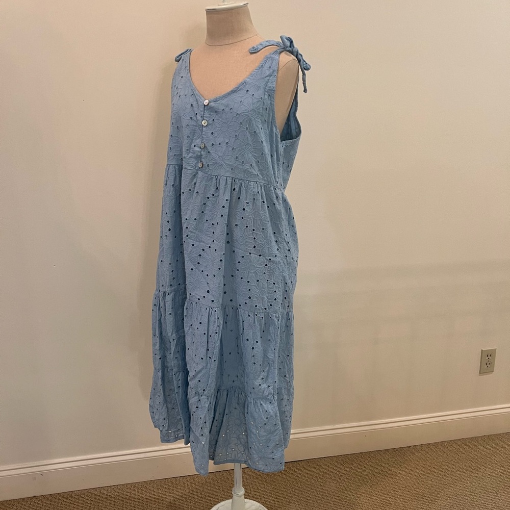 Valentina Naldo blue eyelet sundress